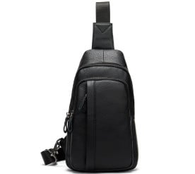 Мужской кожаный рюкзак через плечо Buffalo Bags черный M707A