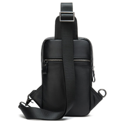 Мужской кожаный рюкзак через плечо Buffalo Bags черный M8037A – Фото 2