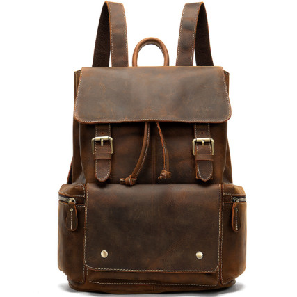Мужской кожаный рюкзак Buffalo Bags коричневый M8507R – Фото 1