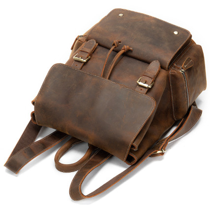 Мужской кожаный рюкзак Buffalo Bags коричневый M8507R – Фото 2
