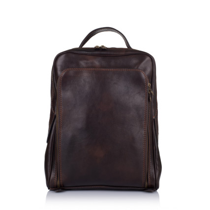 Кожаный рюкзак Virginia Conti (Италия) коричневый VCm00354/0604brown – Фото 2