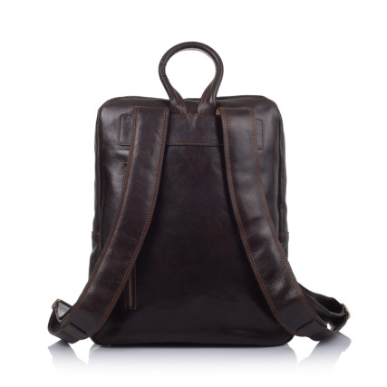 Кожаный рюкзак Virginia Conti (Италия) коричневый VCm2252brown – Фото 3