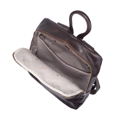 Кожаный рюкзак Virginia Conti (Италия) коричневый VCm2252brown – Фото 4