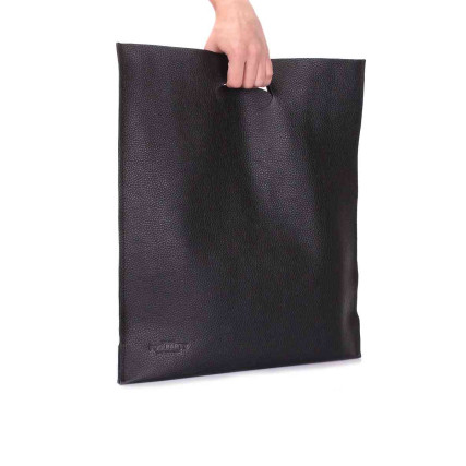 Кожаная сумка шоппер POOLPARTY SHOPPER черная shopper-leather-black