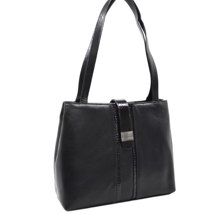 Кожаная женская сумка Desisan черная 1521-011