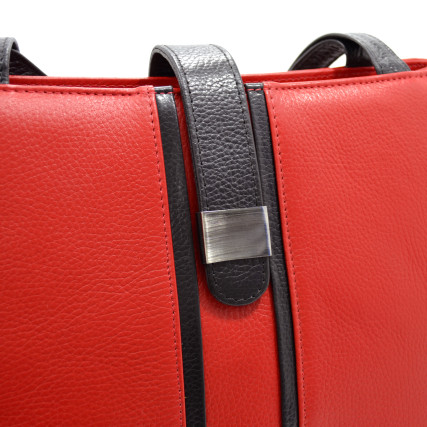 Кожаная женская сумка Desisan 1521-4 красная
