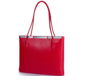 Кожаная женская сумка Desisan красная 377-4