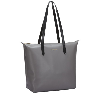 Кожаная женская сумка Smith &amp; Canova серая 92649 GREY – Фото 3