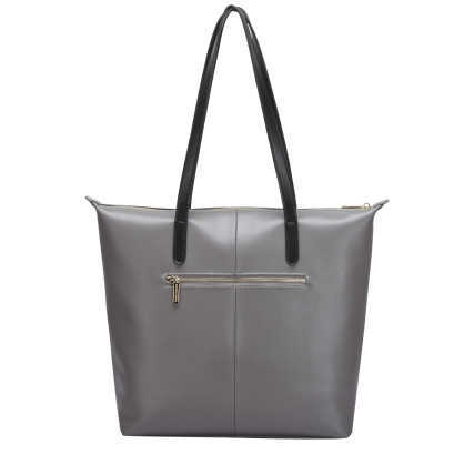 Кожаная женская сумка Smith &amp; Canova серая 92649 GREY – Фото 4