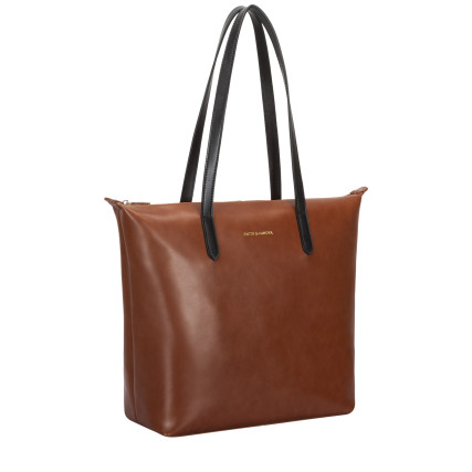 Кожаная женская сумка Smith &amp; Canova коричневая 92649 TAN – Фото 3