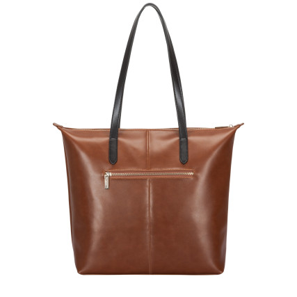 Кожаная женская сумка Smith &amp; Canova коричневая 92649 TAN – Фото 4