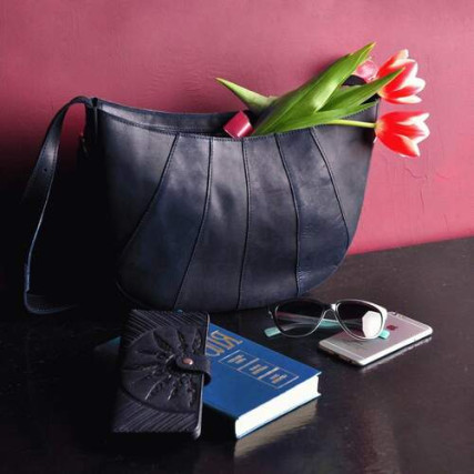 Женская сумка Blanknote &quot;Круассан&quot; синяя BN-BAG-12-nn – Фото 7