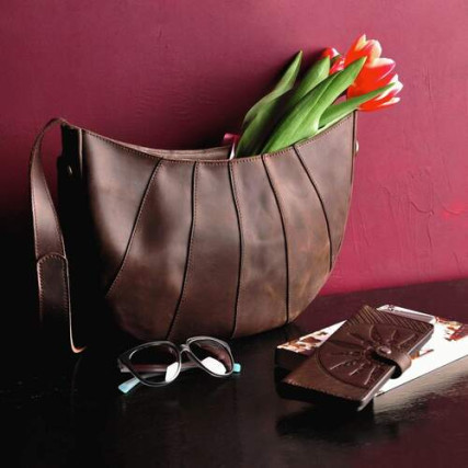 Женская сумка Blanknote &quot;Круассан&quot; коричневая BN-BAG-12-o – Фото 7