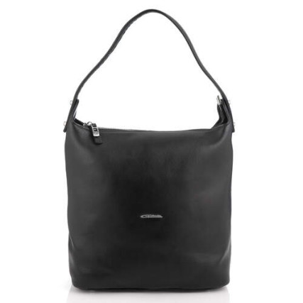 Кожаная женская сумка Giorgio Ferretti (Италия) черная GF201728Ablack – Фото 2