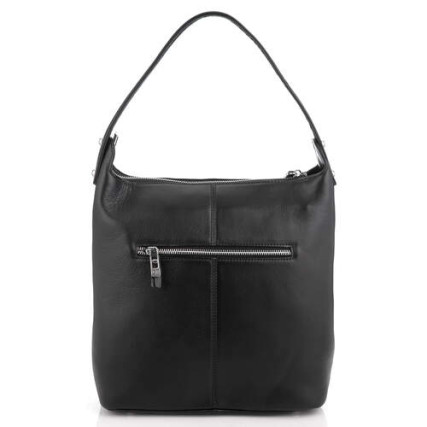 Кожаная женская сумка Giorgio Ferretti (Италия) черная GF201728Ablack – Фото 3