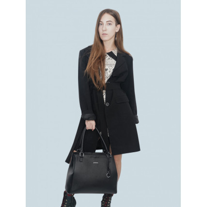 Кожаная женская сумка Giorgio Ferretti (Италия) черная GF2018044Bblack – Фото 6