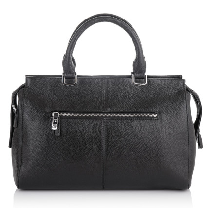 Кожаная деловая сумка Giorgio Ferretti (Италия) черная GF2018153Bblack – Фото 2