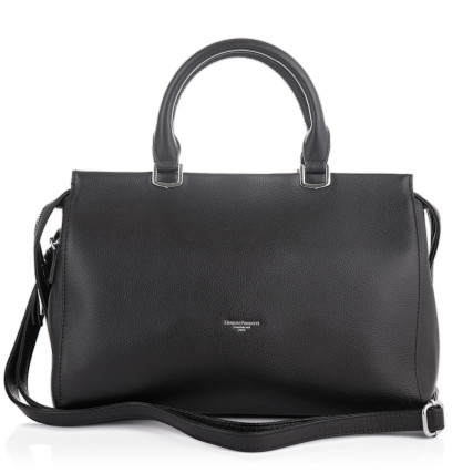 Кожаная деловая сумка Giorgio Ferretti (Италия) черная GF2018153Bblack – Фото 3