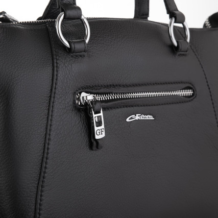 Кожаная женская сумка Giorgio Ferretti (Италия) черная GF2018888Cblack – Фото 4