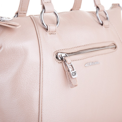Кожаная женская сумка Giorgio Ferretti (Италия) светло-розовая GF2018888Cpink – Фото 4