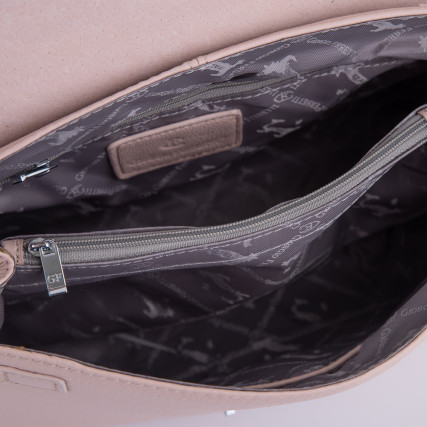 Кожаная деловая сумка Giorgio Ferretti (Италия) бежевая GF2018914Cbeige – Фото 5