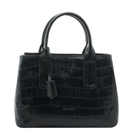 Кожаная женская сумка Giorgio Ferretti (Италия) черная GF2019103Ablack – Фото 1