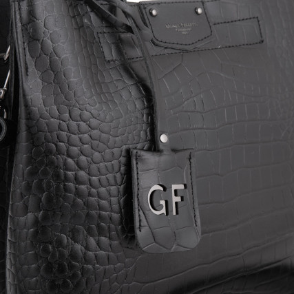 Кожаная деловая сумка Giorgio Ferretti (Италия) черная GF2019831Dblack – Фото 4