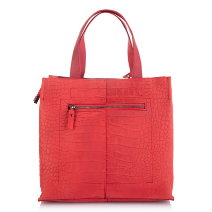 Кожаная деловая сумка Giorgio Ferretti (Италия) красная GF2019831Dred – Фото 2