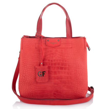 Кожаная деловая сумка Giorgio Ferretti (Италия) красная GF2019831Dred – Фото 3