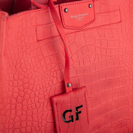 Кожаная деловая сумка Giorgio Ferretti (Италия) красная GF2019831Dred – Фото 4