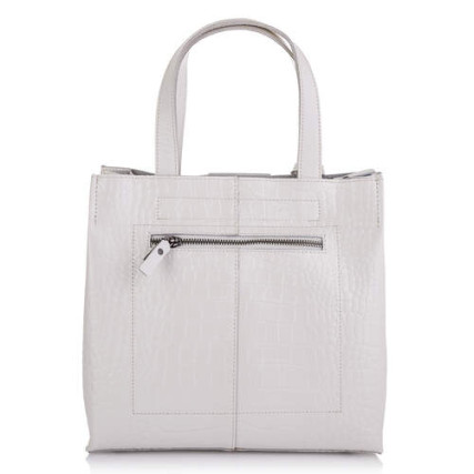Кожаная деловая сумка Giorgio Ferretti (Италия) белая GF2019831Dwhite – Фото 2