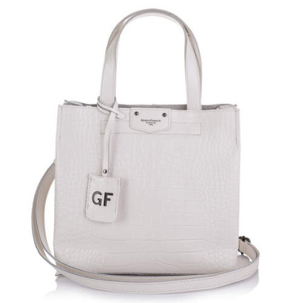 Кожаная деловая сумка Giorgio Ferretti (Италия) белая GF2019831Dwhite – Фото 3