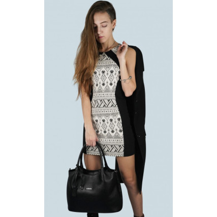 Кожаная деловая сумка Giorgio Ferretti (Италия) черная GF2019877Ablack – Фото 2