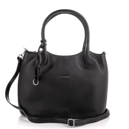 Кожаная деловая сумка Giorgio Ferretti (Италия) черная GF2019877Ablack – Фото 4