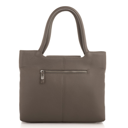 Кожаная деловая сумка Giorgio Ferretti (Италия) серая GF2019967Bgrey – Фото 3
