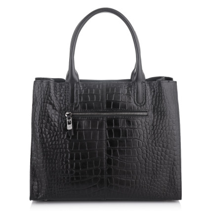 Кожаная деловая сумка Giorgio Ferretti (Италия) черная GF2019983black – Фото 2