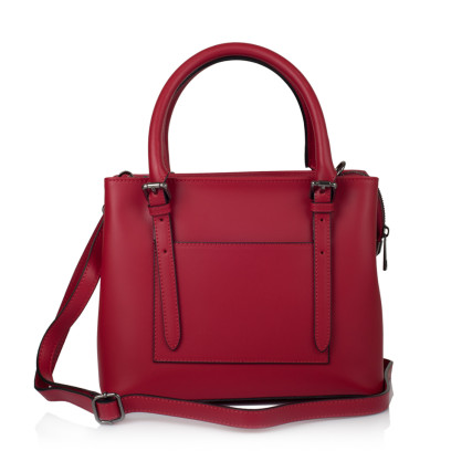 Кожаная женская сумка Virginia Conti (Италия) красная VC01360red – Фото 3