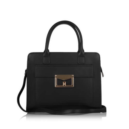 Кожаная женская сумка Virginia Conti (Италия) черная VC01505black – Фото 3