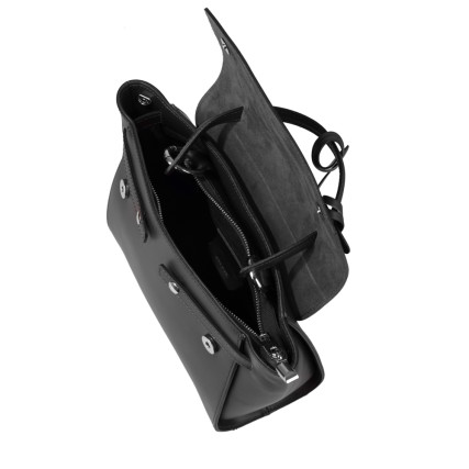 Кожаная женская сумка Virginia Conti (Италия) черная VC01513black – Фото 4