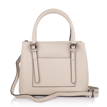 Кожаная женская бежевая сумка Virginia Conti (Италия) VC01360beige – Фото 3