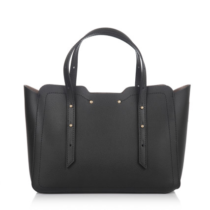 Кожаная женская сумка Virginia Conti (Италия) черная VC01630black – Фото 2