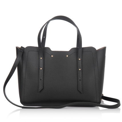 Кожаная женская сумка Virginia Conti (Италия) черная VC01630black – Фото 3