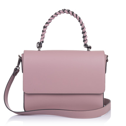 Кожаная женская сумка Virginia Conti (Италия) лиловая VC01815lilac – Фото 3