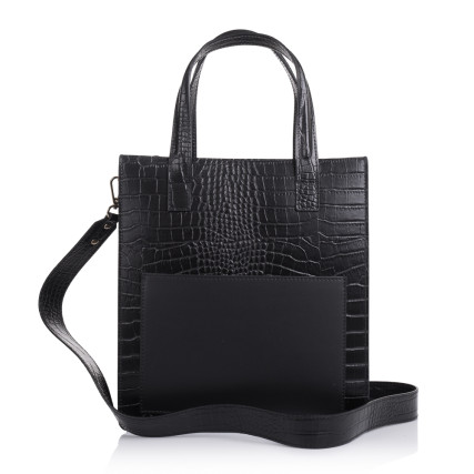 Кожаная женская сумка Virginia Conti (Италия) черная VC2201black – Фото 3