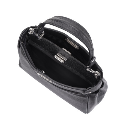 Кожаная женская сумка Virginia Conti (Италия) черная VC2422black – Фото 4
