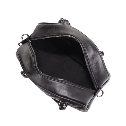 Кожаная женская сумка Virginia Conti (Италия) черная VC2536black – Фото 4