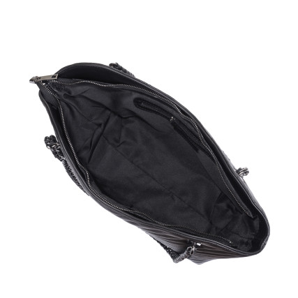 Кожаная женская сумка Virginia Conti (Италия) черная VC2539black – Фото 4