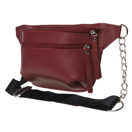 Поясная женская сумка Ricco Grande бордовая 1L948-burgundy – Фото 5