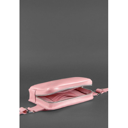 Кожаная поясная сумка Dropbag Mini Blanknote bn-bag-6-pink-peach – Фото 5