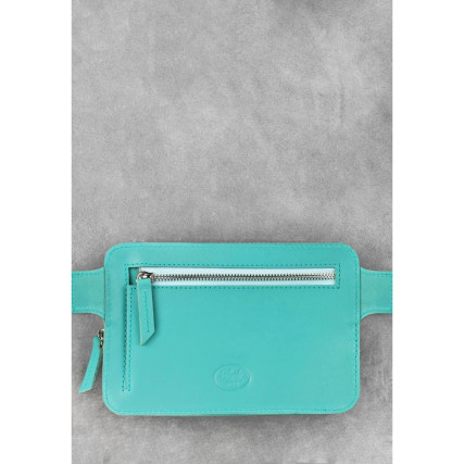 Кожаная поясная сумка Dropbag Mini Blanknote BN-BAG-6-tiffany – Фото 2